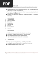 General Persaonality Traits of Effective Leaders