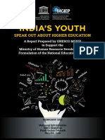 IndIa's Youth Speak Out About Higher Education - A National Survey Report