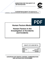 Safety Human Factors Module Human Factors in the Investigation of Accidents and Incidents 1998