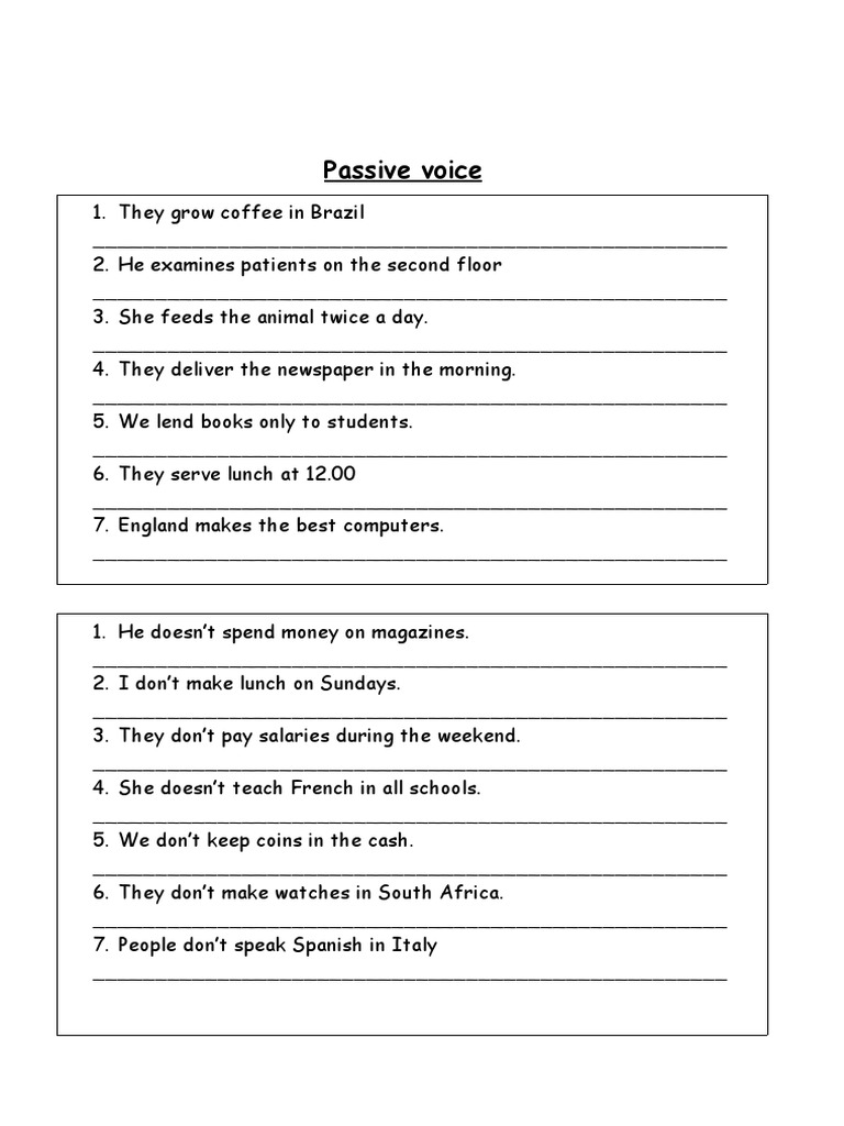 passive voice present simple past simple presentation