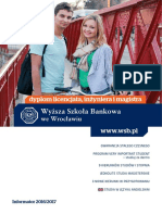 Informator 2016 - Studia I Stopnia - Wyższa Szkoła Bankowa We Wrocławiu PDF