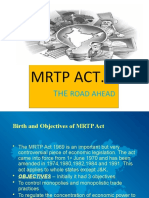 MRTP Act .: Road Ahead