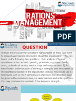 Operations Management Report On Tesco