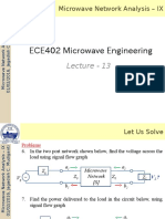 Microwave Network Analysis - Solving Problems Using Signal Flow Graphs