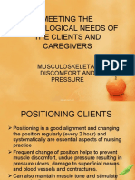 Meeting The Physiological Needs of The Clients and Caregivers