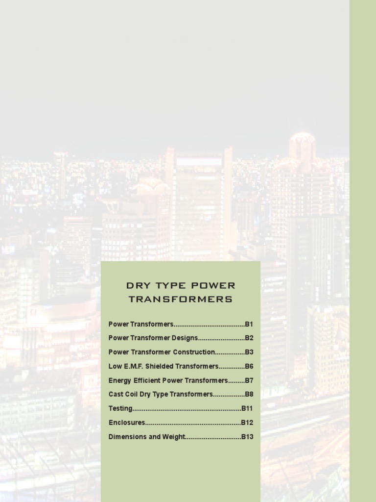 High Voltage Dry Type Transformers Guide | PDF | Transformer ...