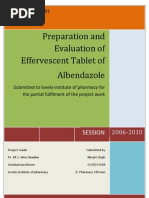 Effervescent Tablet of Albendazole