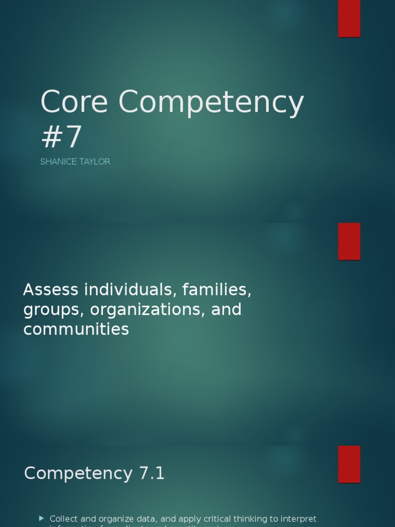 Core Competency 7 | PDF