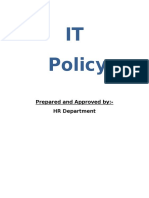 IT Policy: Prepared and Approved by:-HR Department