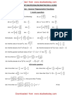 CBSE Class XII Mathematics - Inverse Trigonometric Functions