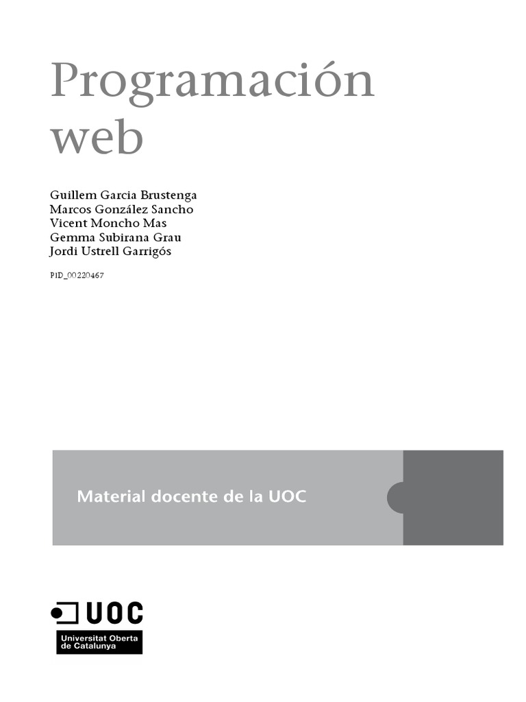 Guía de Programación Web Completa | PDF | Script Java | Cataluña
