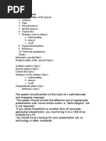 Requirements of Informative Speech and Audience Analysis