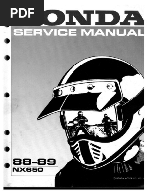 Honda NX650 Dominator (1988-1989) | PDF