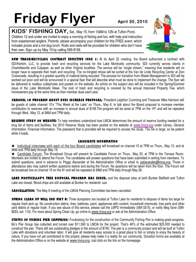Friday Flyer: Kids' Fishing Day | PDF | Travel