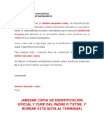 Anexar Copia de Identificación Oficial Y Curp Del Padre O Tutor, Y Borrar Esta Nota Al Terminar