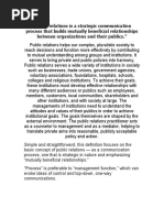 Public Relations Is A Strategic Communication Process That Builds Mutually Beneficial Relationships Between Organizations and Their Publics - Prezentare