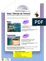 Ibiza y Lanarote: ¡Ofertísimas de Verano!