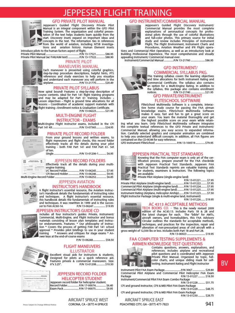 Jeppesen Flight Training Catalog | PDF | Flight Instructor