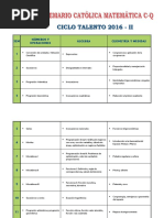 Temario Matemática Cq 2016 - II Regular