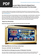 Pengiriman Jam Penunjuk Waktu Sholat Ke Masjid Darul Muwahhidin Kec.dumboraya Kab.gorontalo Prov.gorontalo