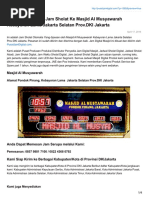 Pengiriman Waktu Jam Sholat Ke Masjid Al Musyawarah Kebayoran Lama Jakarta Selatan Prov.dki Jakarta