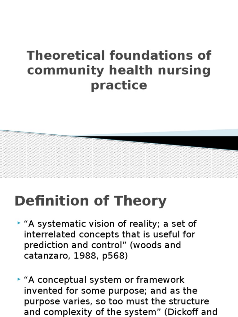 Theoretical foundations of community health nursing | PDF | Metaphysics ...