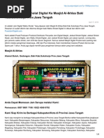 Pengiriman Jam Sholat Digital Ke Masjid Al-Ikhlas Baki Kab.sukoharjo Prov.jawa Tengah