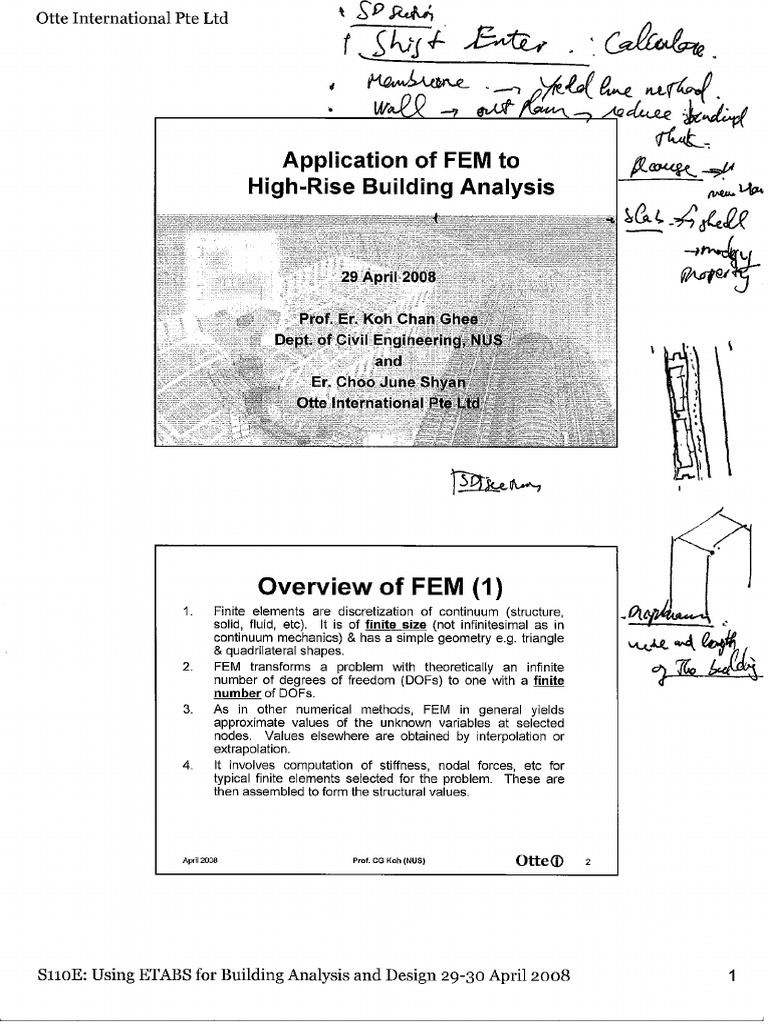 Etabs For Building Analysis and Design | PDF