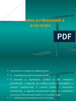 Activitatea Profesionala A Avocatului