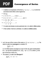 1 Convergence of Series