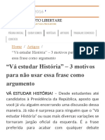 _Vá Estudar História_ - 3 Motivos Para Não Usar Essa Frase Como Argumento - Instituto Libertare