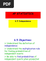 Probabilities of Independent Events