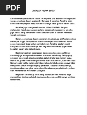Petikan Teks Amalan Hidup Sihat Pdf