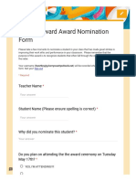 Swim Forward Award Nomination Form