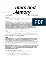 Pointers and Memory - C