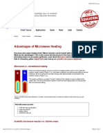 Advantages - Microwave Synthesis