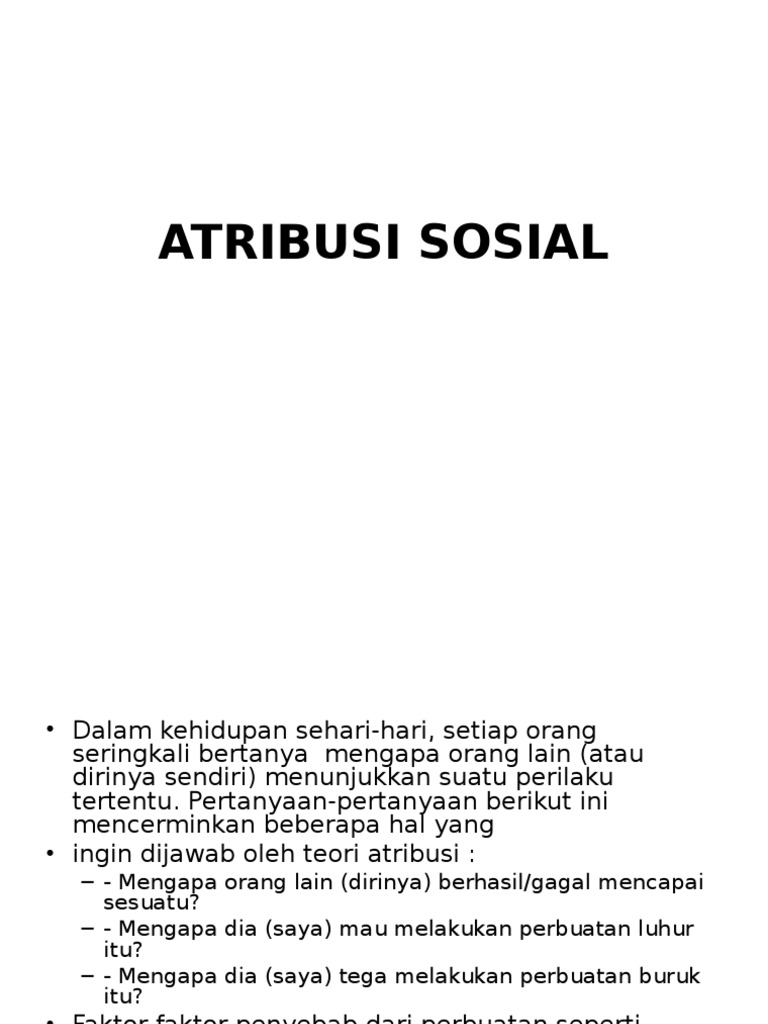 Memahami Teori Atribusi | PDF