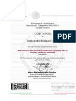 Constancia NOM-STPS-2009 Servicios Preventivos de Seguridad y Salud Rubén Pedro Rodríguez Torres