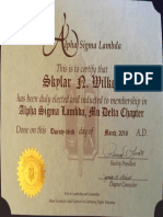 Alpha Sigma Lambda Certificate Page 0