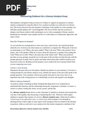 literary analysis
