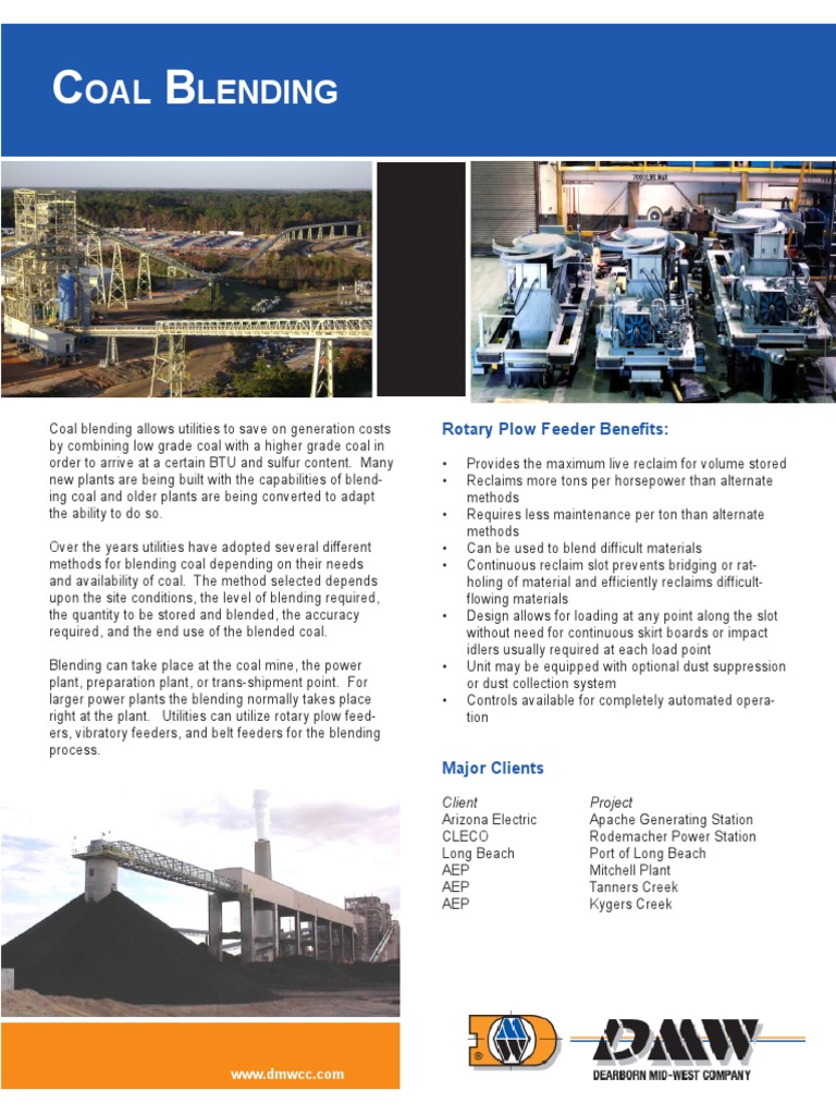 Coal Blending Methods and Technologies Optimizing Fuel Quality and