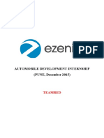 Automobile Development Internship