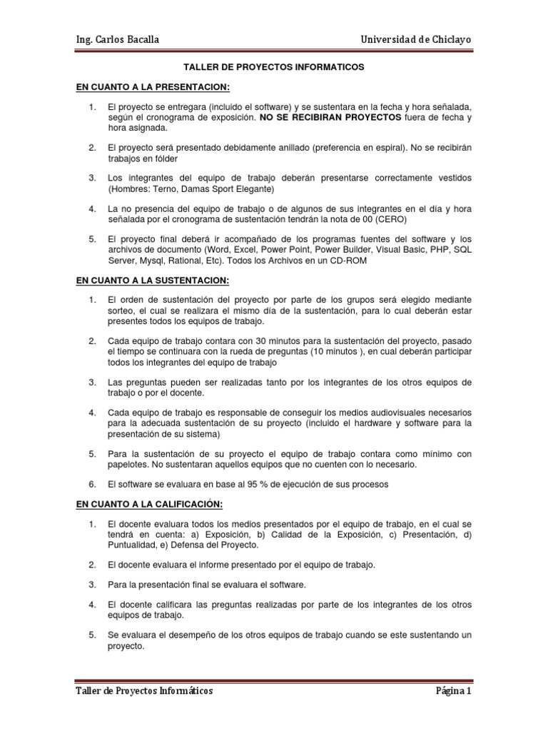 Estructura Taller de Proyectos Informaticos | PDF | Software ...