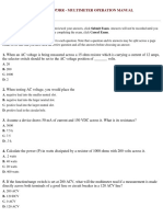 Multimeter Operation Manual