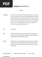 Download Organic Chemistry- Esters Lab  Lab Report Making Scents of Esters by Mark Riley SN30755499 doc pdf