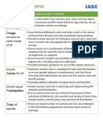 IASC Gender NFIs-Checklist