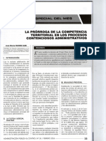 La Prorroga de La Competencia Territorial en Los Procesos Contencioso Administrativos - José María Pacori Cari