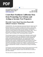 US Department of Justice Official Release - 01896-06 tax 367