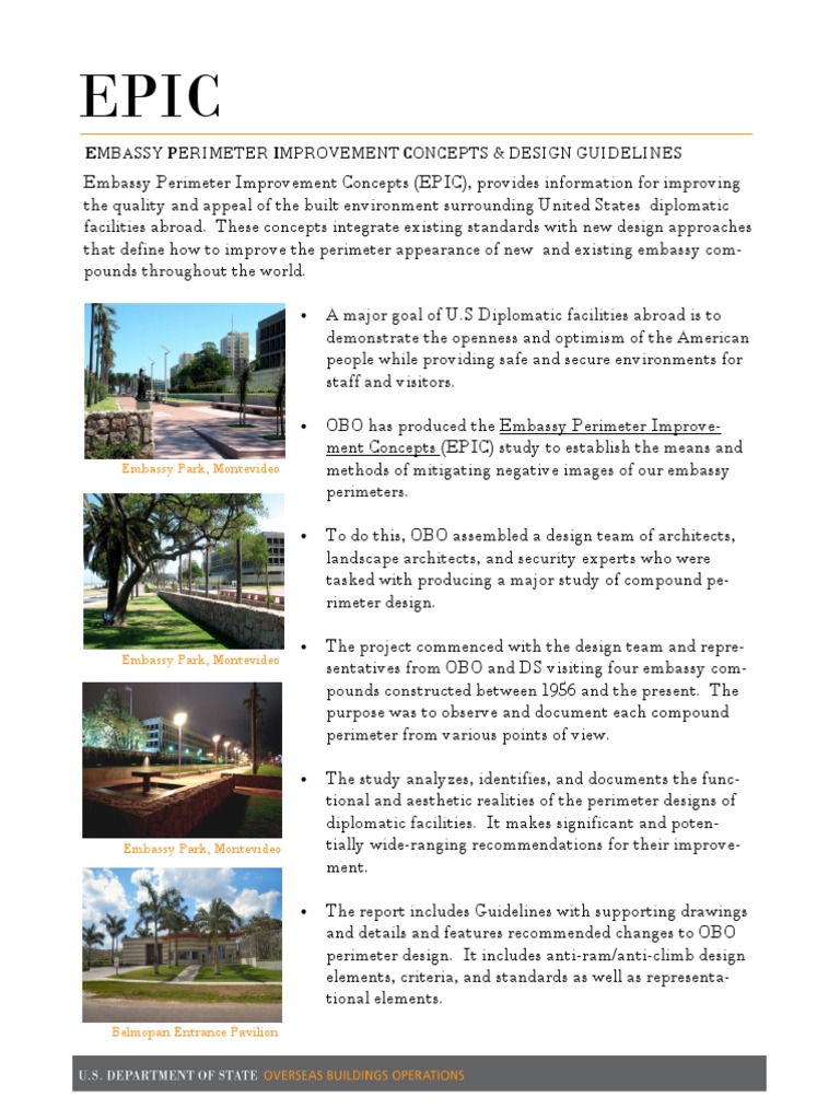 Embassy Perimeter Design Guidelines | PDF