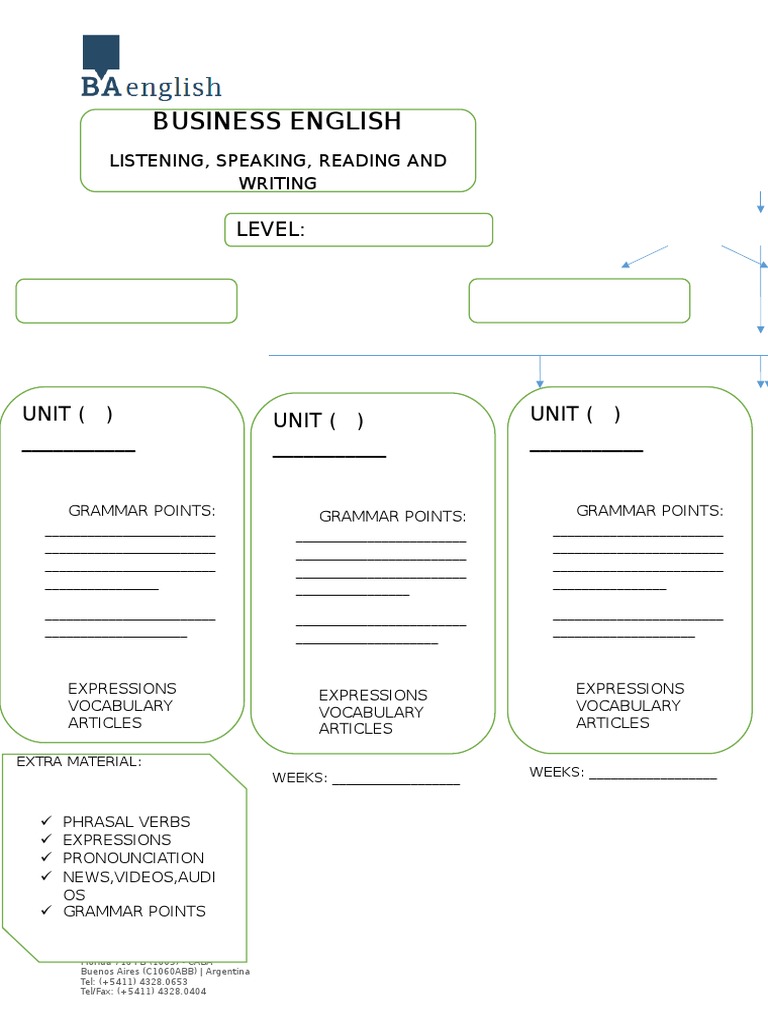 Business English Course Outline | PDF